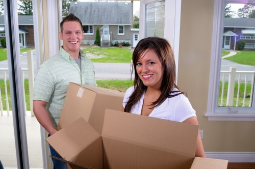 Professional removals in Greenwich with moving van in a local street