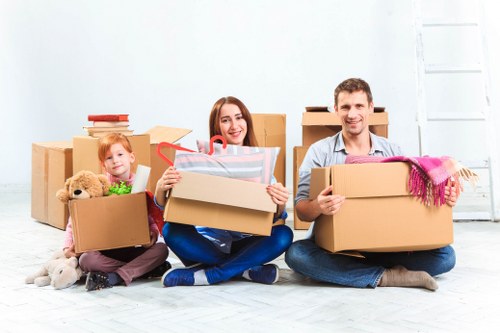 Careful packing of fragile items for a Greenwich house move