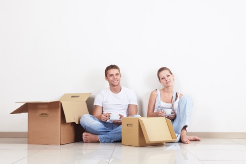Professional removal company in Greenwich managing the final stage of a move