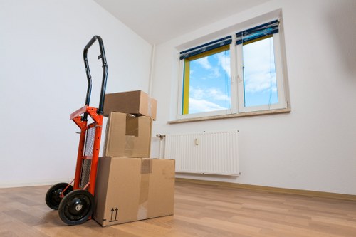 Planning a house move with boxes and removal team in Greenwich